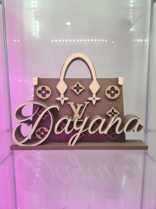 3D Printed Multicolor Luxury Designer Bag Style Purse with Your Name! Desk Sign Decoration - JDColFashion