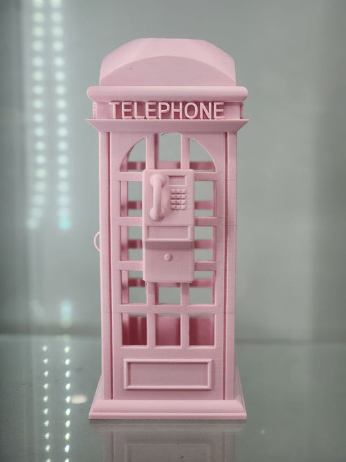 Pink British Phone Booth Flower Holder | Makeup Holder | Pen Holder - JDColFashion